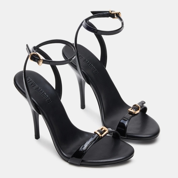Steve Madden Foxx Paten Black Heels - Picture 1 of 7